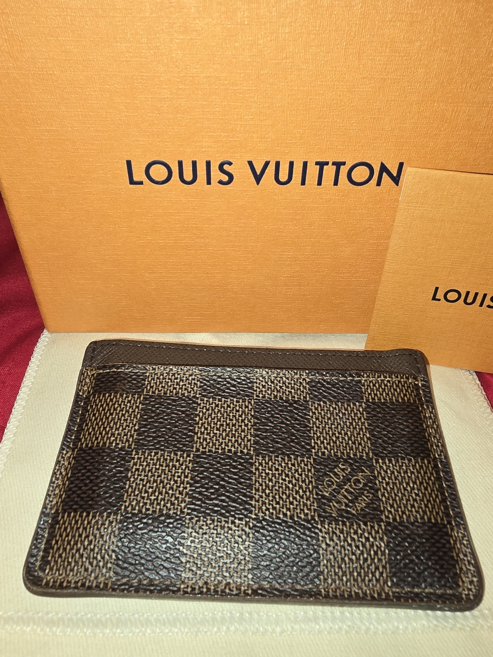 Louis Vuitton Brown Damier Card Holder - Men